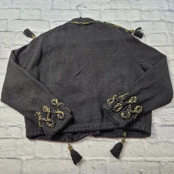 Vintage Gantos Embellished Cardigan Epaulets Costume size Small - Picture 7 of 13